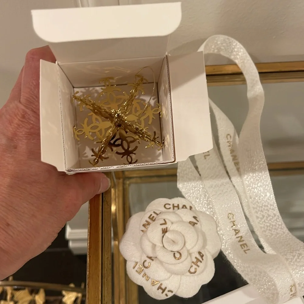 Chanel jumbo Gold snowflake Ornament